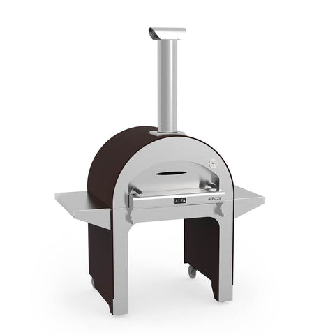 Image of ALFA Wood Fired Oven Alfa Pizza 4 Pizze Wood Fired Oven with Base