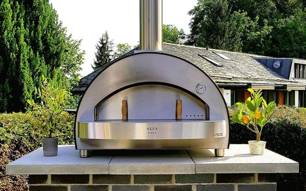 ALFA Wood Fired Oven Alfa Pizza 4 Pizze Wood Fired Oven with Base
