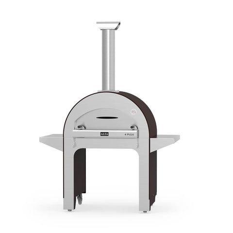 Image of ALFA Wood Fired Oven Cooper / Base / No-Attachment Alfa Pizza 4 Pizze Wood Fired Oven with Base