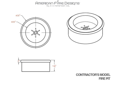 American Fyre Designs Fire Pit Contractor’s Model Fire Pit