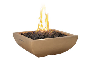 American Fyre Designs Firebowls Bordeaux Petite Square Fire Bowl