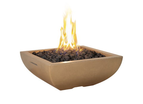 Image of American Fyre Designs Firebowls Bordeaux Petite Square Fire Bowl