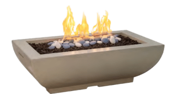 Image of American Fyre Designs Firebowls Bordeaux Rectangle Fire Bowl
