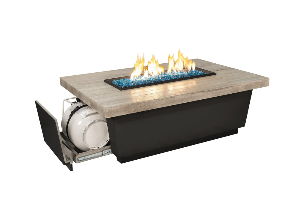 American Fyre Designs Firetable Reclaimed Wood Contempo LP Select Firetable