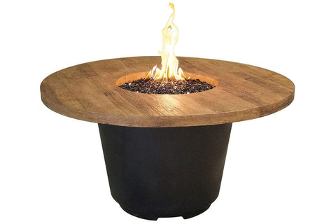 Image of American Fyre Designs Firetable Reclaimed Wood Cosmo Round Firetable