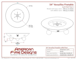 American Fyre Designs Versailles Firetable