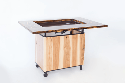 Image of American Fyre Designs Flattop Grill Backyard Hibachi Grill : Hickory