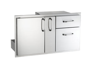 AOG Outdoor Kitchen Component AOG Door w/Double Drawer & Platter Storage