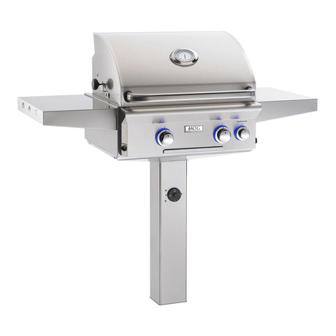 Image of AOG Post Mount Grill Natural Gas AOG Grill 24 Inch Gas Grill On In-Ground Post 24NGT