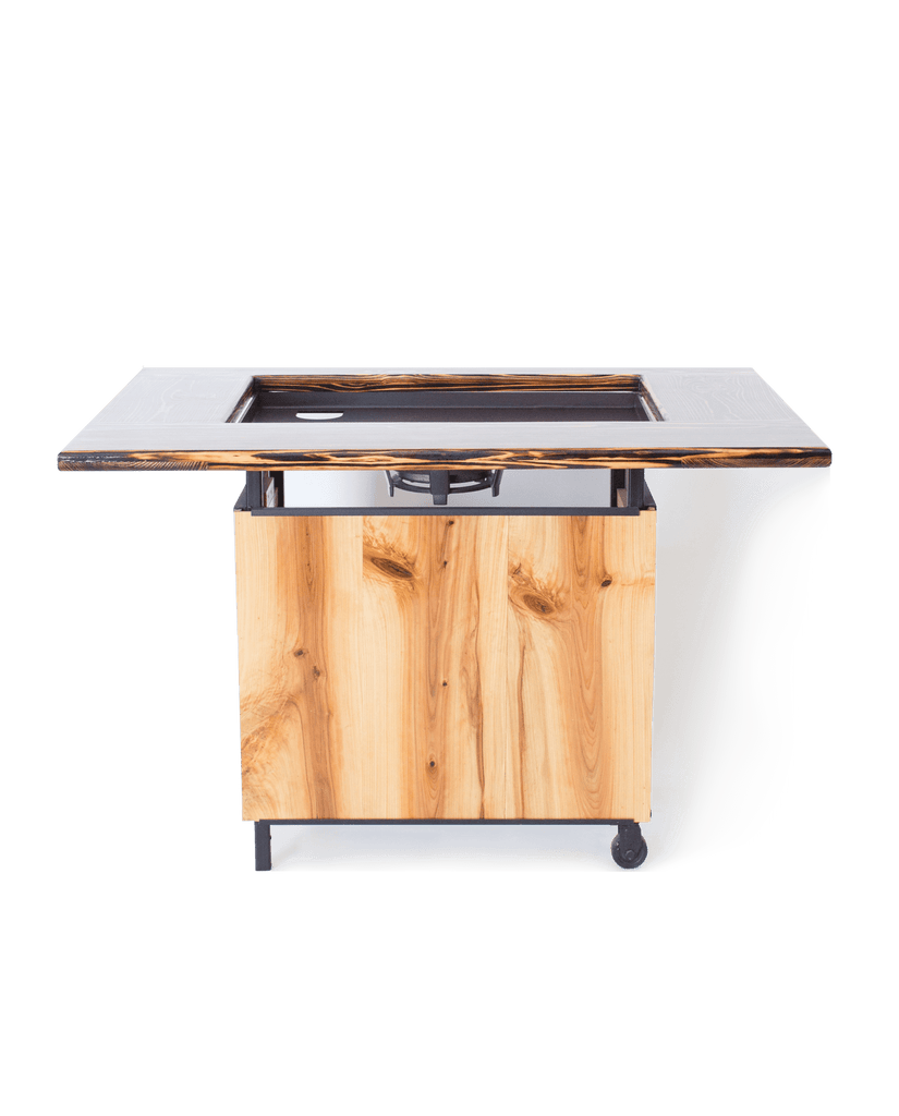 Backyard Hibachi Flattop Propane Gas Grill- Torched Cypress