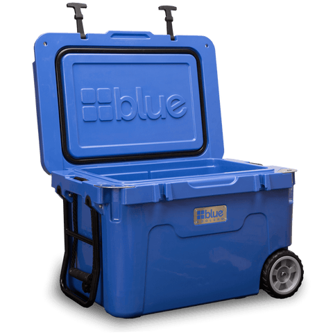 Blue Coolers Companion Cooler Blue Coolers 55 Quart Ice Vault Roto-Molded Cooler (w/ Wheels)