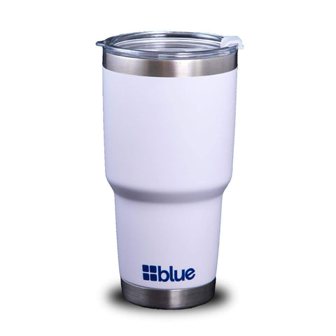 Blue Coolers Drinkware White Blue Coolers Drinkware 32 oz. Steel Double-wall Vacuum Insulated Tumbler