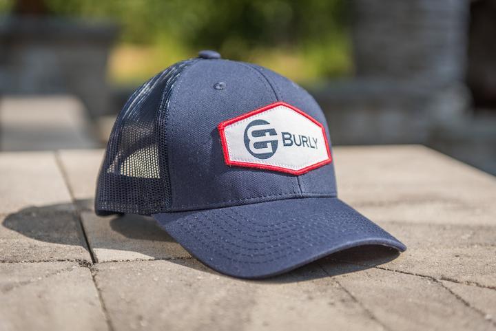 Burly Grill Accessories Navy Blue - Red and White Burly Trucker Hat