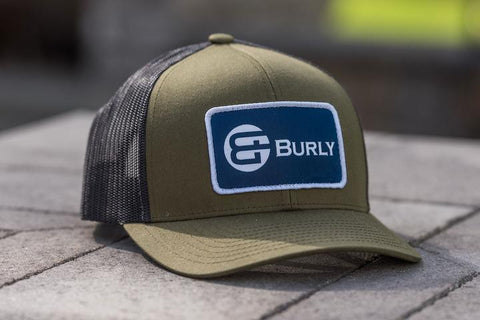 Image of Burly Grill Accessories Olive - Charcoal Burly Trucker Hat