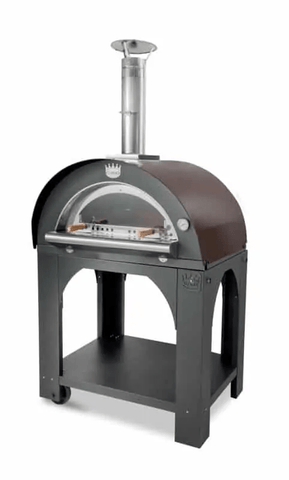 Image of Clementi Pizza Oven Clementi Pulcinella Single Chamber Wood Fired Pizza Ovens with Cart