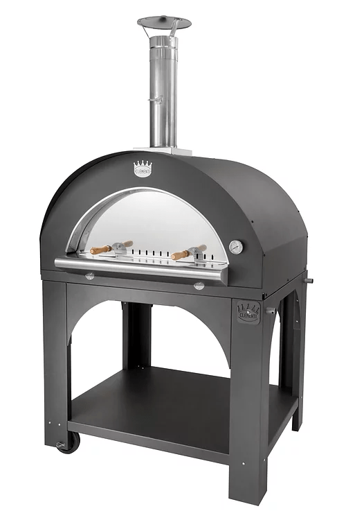 Clementi Pizza Oven Clementi Pulcinella Single Chamber Wood Fired Pizza Ovens with Cart