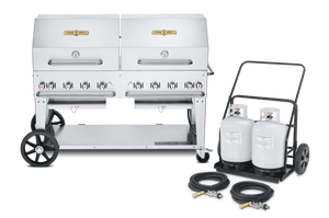 Crown Verity 60" Grill Package Liquid Propane Crown Verity Professional Series 60" Mobile Grill & Propane Cart- 1 Dome Pkg