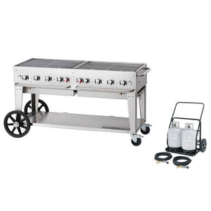 Crown Verity 60" Grill Package Liquid Propane Crown Verity Professional Series 60" Mobile Grill & Propane Cart