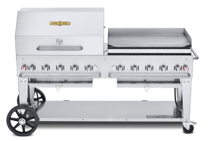 Crown Verity 72" Grill Package Verity Professional Series 72" Mobile Grill - Dome & Pro Griddle Pkg