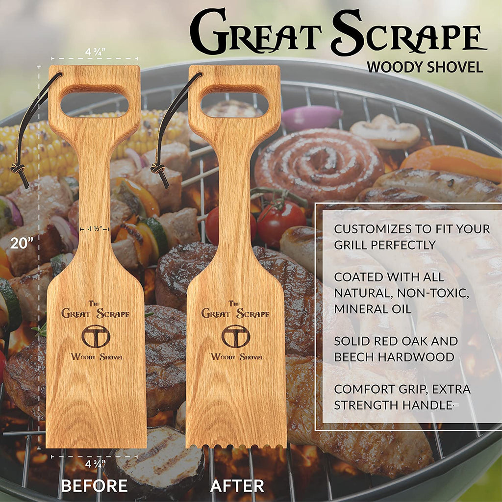 Great Scrape Woody Shovel Grill Scraper