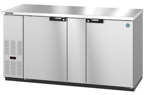 Image of Hoshizaki Back Bar Refrigerators BB69-S Hoshizaki BB69, Refrigerator, Two Section, Black Vinyl Back Bar Back Bar, Solid Doors