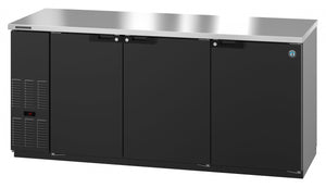 Hoshizaki Back Bar Refrigerators BB80-S Hoshizaki BB80, Refrigerator, Three Section, Black Vinyl Back Bar Back Bar, Solid Doors
