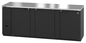Hoshizaki Direct Draw Refrigerator BB95-S Hoshizaki BB95, Refrigerator, Three Section, Black Vinyl Back Bar Back Bar, Solid Doors