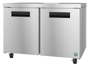 Hoshizaki UF48A-01, Freezer, Two Section Undercounter, Stainless Doors with Lock