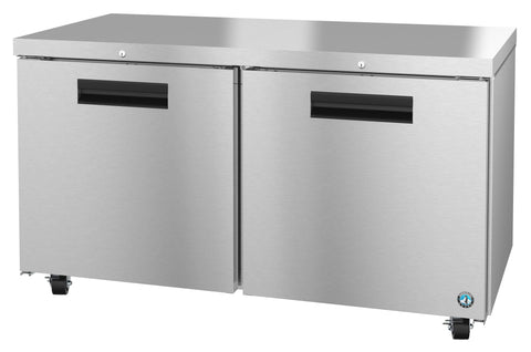 Image of Hoshizaki Refrigerator Hoshizaki UR60A-01, Refrigerator, Two Section Undercounter, Stainless Doors with Lock