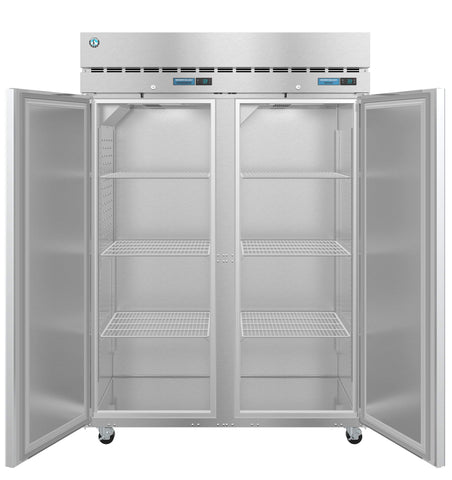 Image of Hoshizaki Upright Freezers Hoshizaki DT2A-FS, Refrigerator and Freezer, Two Section Dual Temp Upright, Full Stainless Doors with Lock