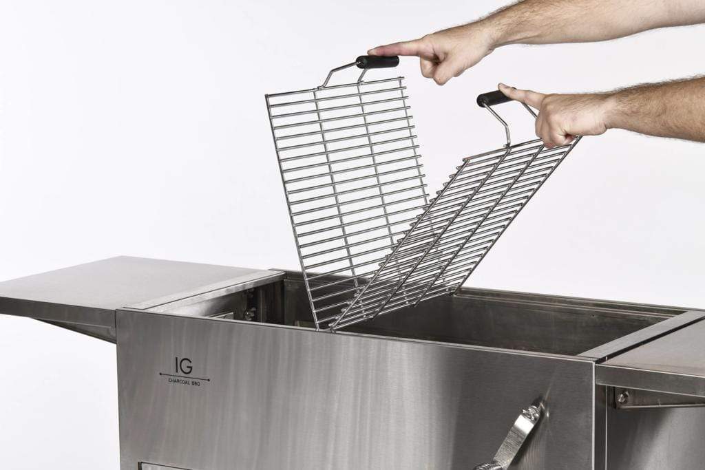 IG BBQ Charcoal Grill Gray IG Charcoal BBQ-Stainless Steel Charcoal Grill