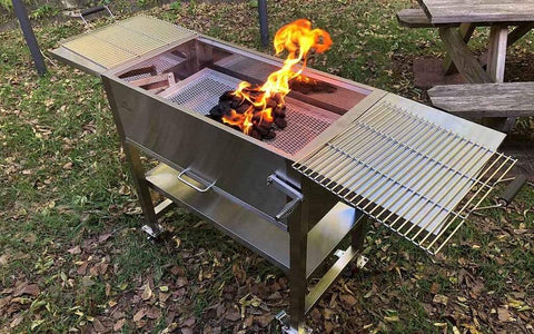 Image of IG BBQ Charcoal Grill Gray IG Charcoal BBQ-Stainless Steel Charcoal Grill