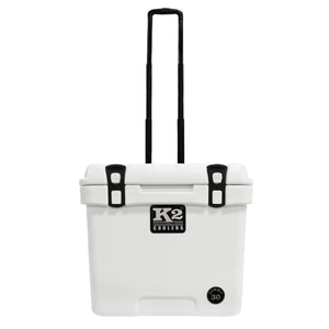K2 Coolers Hard Sided Coolers K2 Coolers Summit 30 Series 20 qt Cooler with Wheels, Glacier White