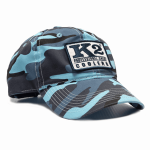 K2 Coolers Trucker Hat K2 Coolers Hat - Blue Old School Camo W/patch - Solid Back