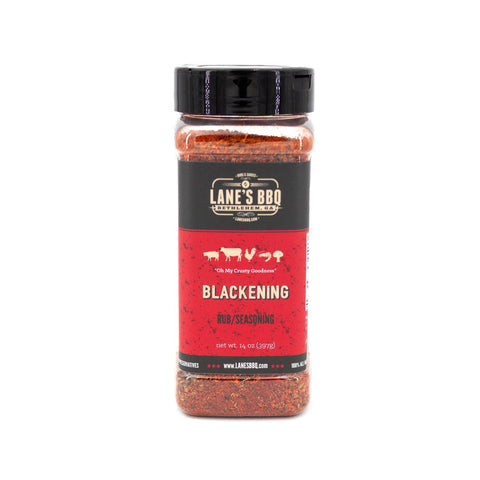 Image of Lane's BBQ Sauces & Rubs 14.4/16 oz 6 bottles to case Lane's BBQ Blackening Rub