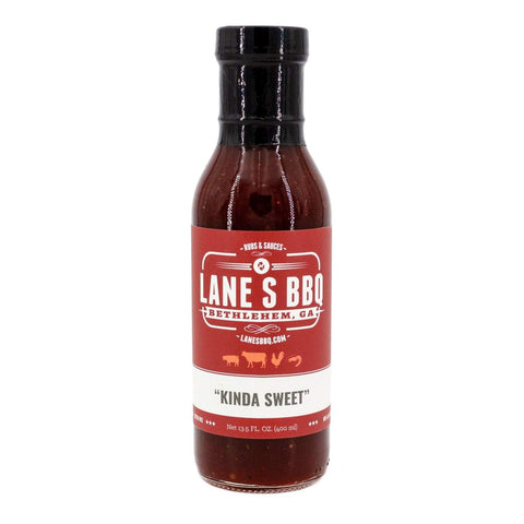 Image of Lane's BBQ Sauces & Rubs 14.4/16 oz 6 bottles to case Lane's BBQ Kinda Sweet Sauce