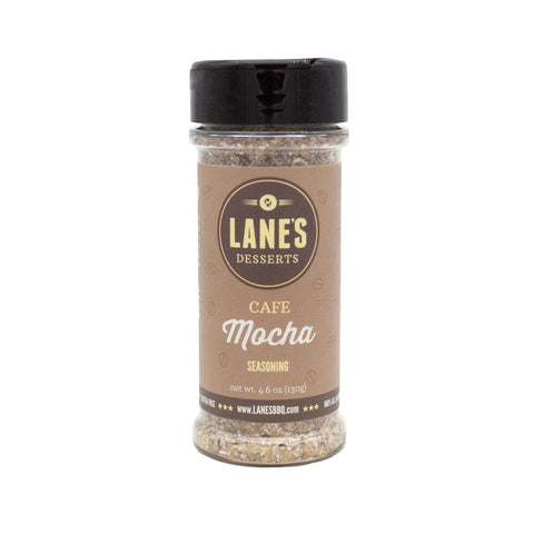 Image of Lane's BBQ Sauces & Rubs 4.4/4.6 oz 12 bottles to case Lane's BBQ Café Mocha Dessert Rub