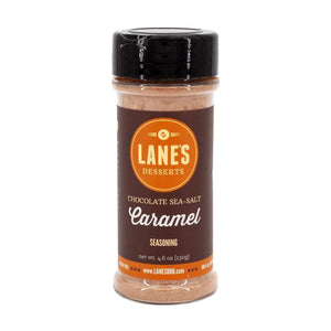 Lane's BBQ Sauces & Rubs 4.4/4.6 oz 12 bottles to case Lane's BBQ Chocolated Sea-Salt Caramel Dessert Rub