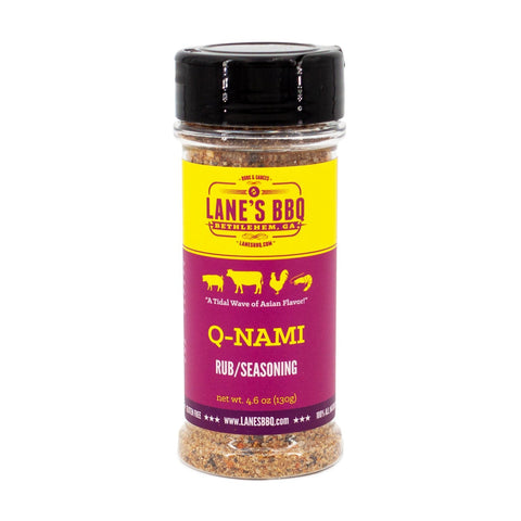 Image of Lane's BBQ Sauces & Rubs 4.4/4.6 oz 12 bottles to case Lane's BBQ Q-Nami Rub