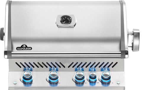 Image of Napoleon Built-in Gas Grill Napoleon Built-in Prestige PRO™ 500 Propane Gas Grill Head with Infrared Rear Burner, Stainless Steel