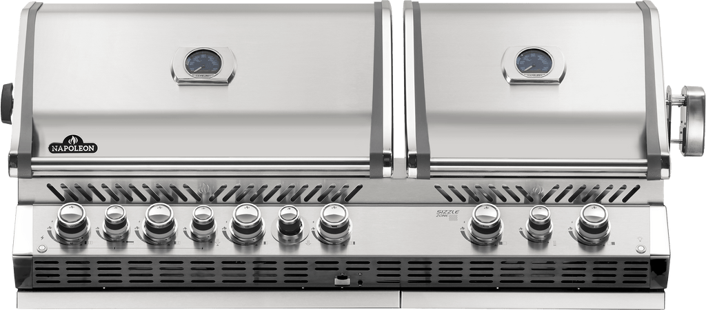Napoleon Built-in Gas Grill Napoleon Built-in Prestige PRO™ 825 Natural Gas Grill Head with Infrared Bottom and Rear Burner, Stainless Steel