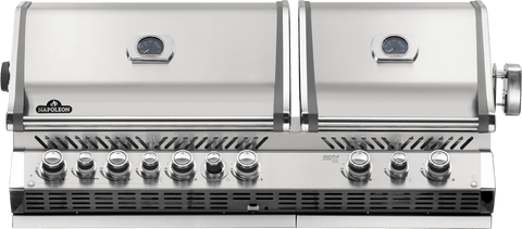 Image of Napoleon Built-in Gas Grill Napoleon Built-in Prestige PRO™ 825 Natural Gas Grill Head with Infrared Bottom and Rear Burner, Stainless Steel