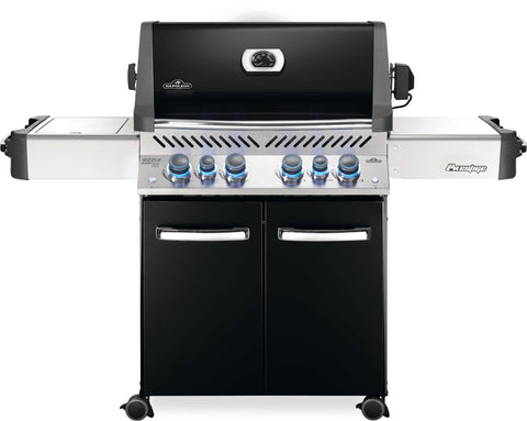 Image of Napoleon Gas Grill Napoleon Prestige® 500 Natural Gas Grill with Infrared Side and Rear Burners, Black