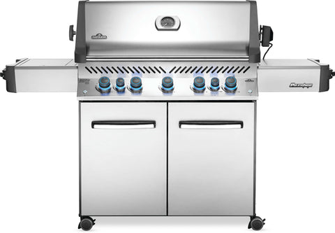 Image of Napoleon Gas Grill Napoleon Prestige® 665 Propane Gas Grill with Infrared Side and Rear Burners, Stainless Steel