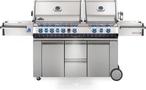 Image of Napoleon Gas Grill Napoleon Prestige PRO™ 825 Grill with Power Side Burner and Infrared Rear & Bottom Burners, Stainless Steel