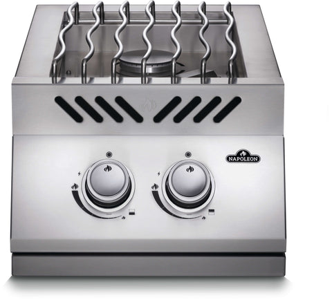 Image of Napoleon Grill Burner Napoleon Built-In 500 Series Inline Dual Range Top Burner with Stainless Steel Cover