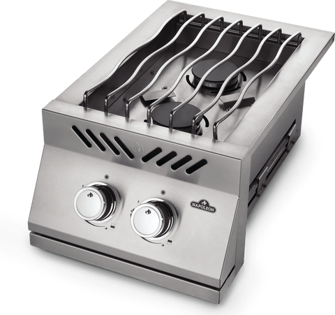 Image of Napoleon Grill Burner Napoleon Built-In 500 Series Inline Dual Range Top Burner with Stainless Steel Cover