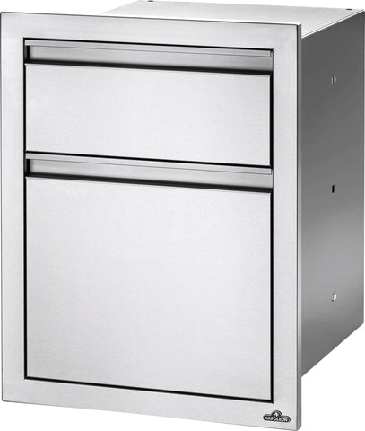 Image of Napoleon Outdoor Kitchen Component Napoleon 18" X 24" Double Drawer: Large and Standard