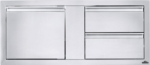 Image of Napoleon Outdoor Kitchen Component Napoleon 42" X 16" Single Door & Double Drawer Combo