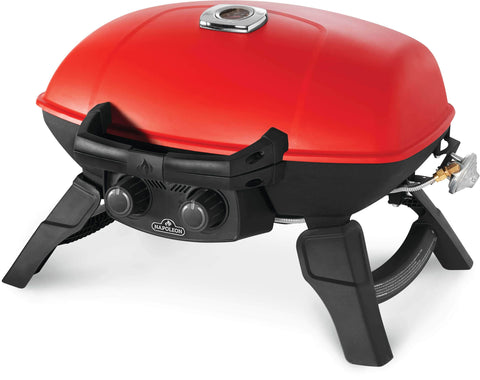 Image of Napoleon Portable Gas Grill Propane Gas Napoleon TravelQ™ 285 Portable Propane Gas Grill with Griddle, Red